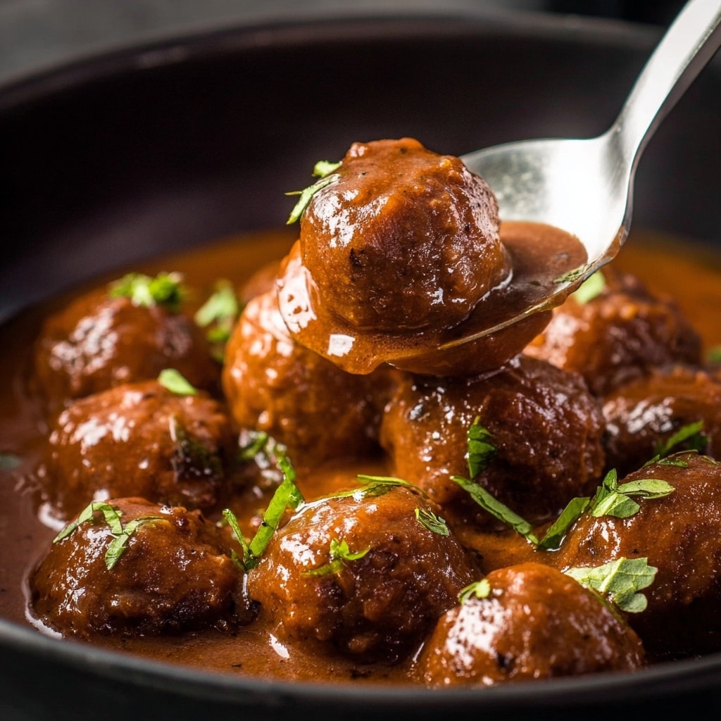 Slow Cooker Meatballs And Gravy Recipe - Recipe Image
