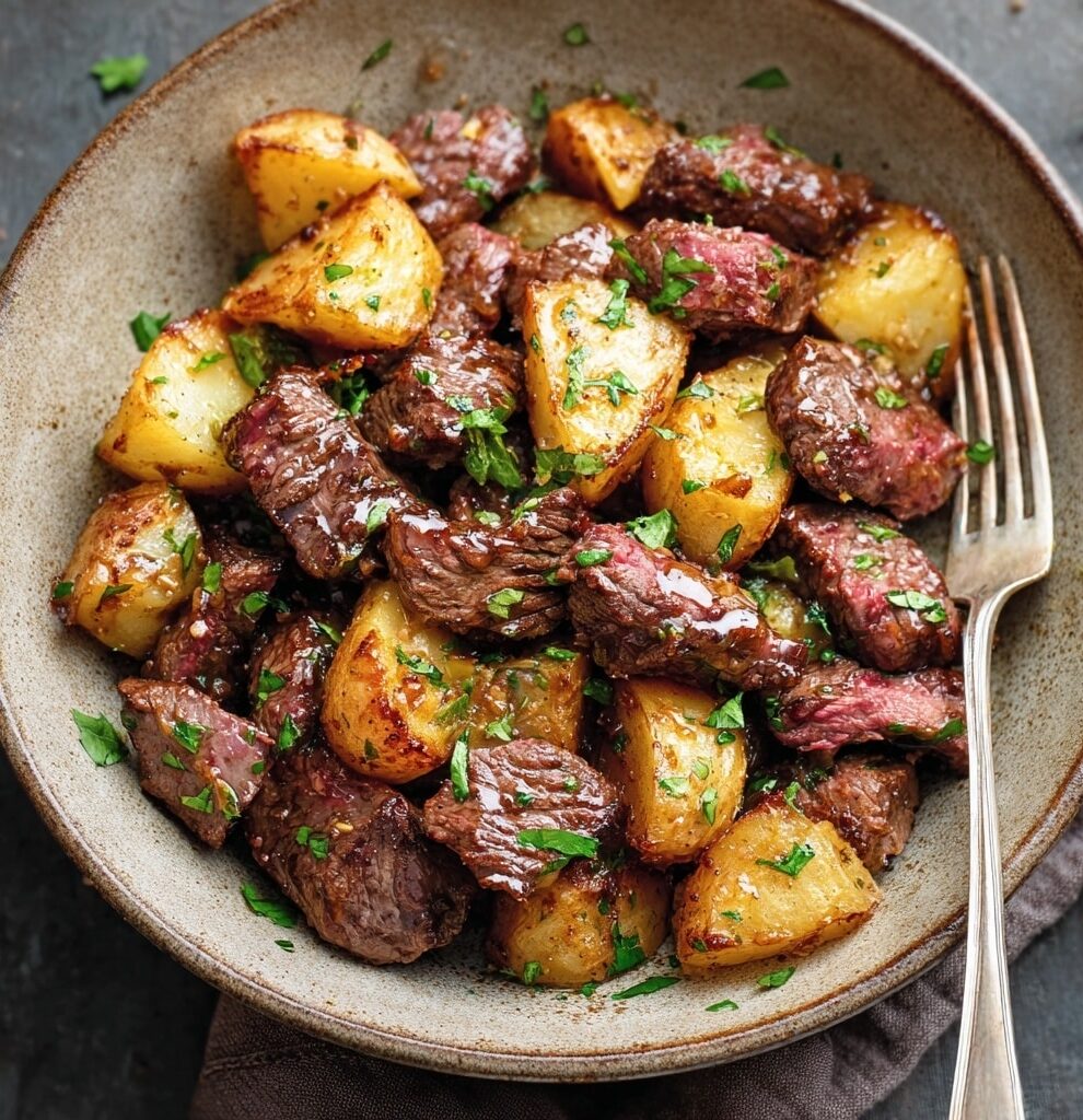The Best Garlic Butter Steak Bites and Potatoes Recipe 6 The Best Garlic Butter Steak Bites and Potatoes Recipe