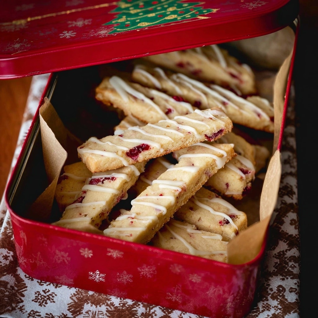 Orange Cranberry Shortbread Cookies Recipe - Recipe Image