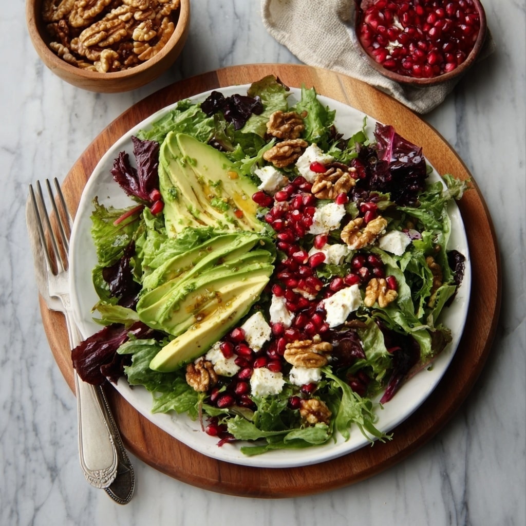 Pomegranate Salad with Honey Mustard Dressing Recipe - Recipe Image
