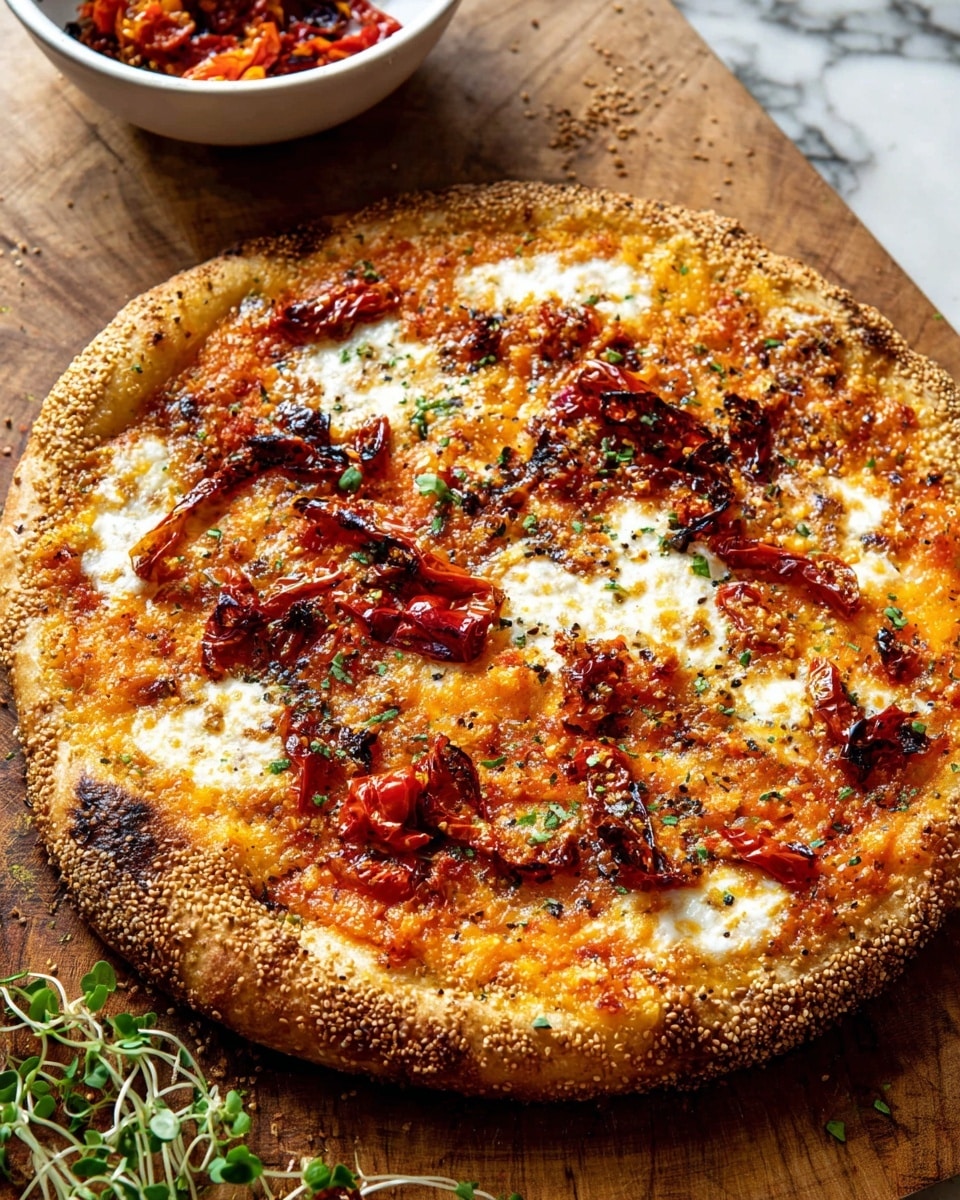 Calabrian Chili Roasted Red Pepper Pizza Recipe - Recipe Image