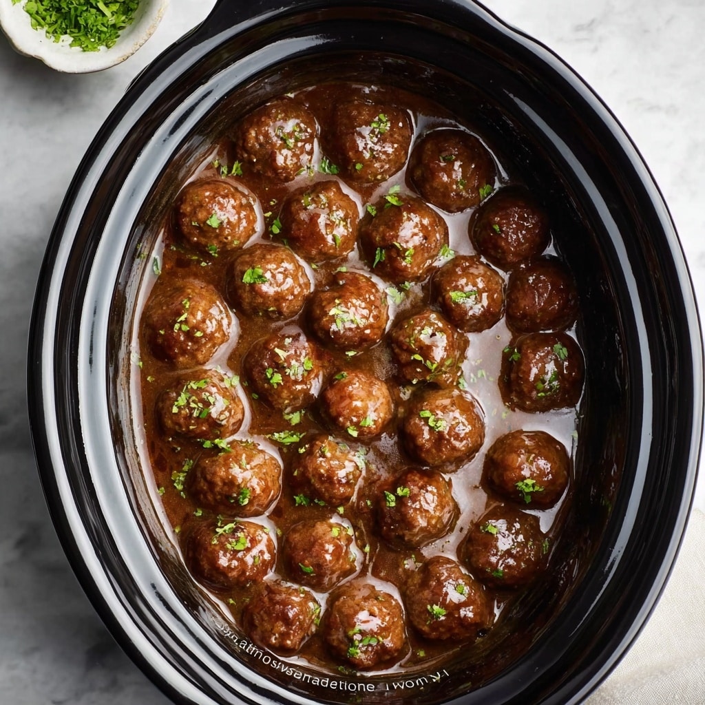 Slow Cooker Meatballs And Gravy Recipe - Recipe Image
