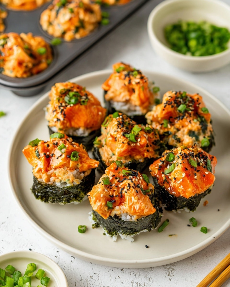Easy Baked Salmon Sushi Cups (Viral Recipe) Recipe