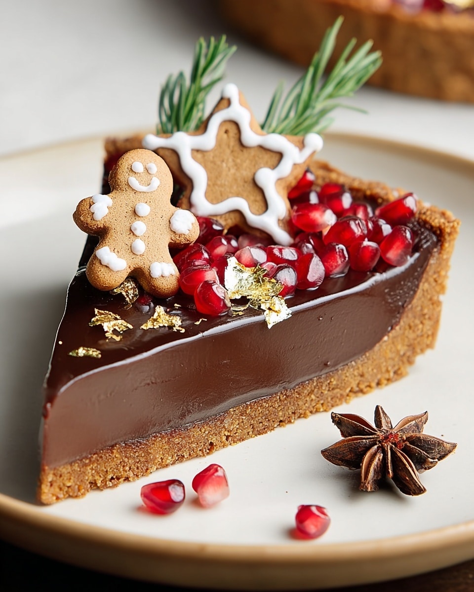 Vegan Gingerbread Chocolate Tart Recipe