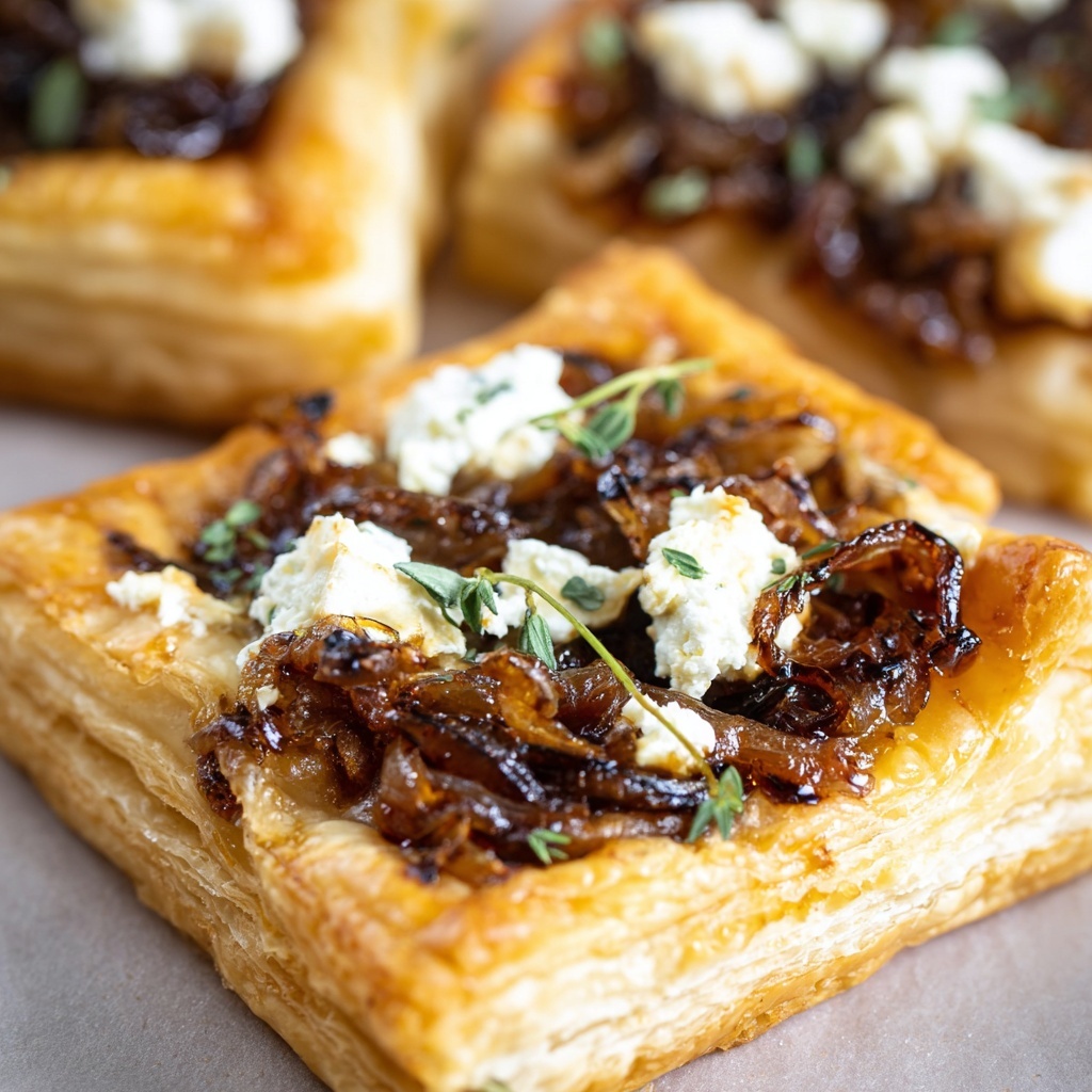 Caramelized Onion and Goat Cheese Tarts in 3 Easy Steps Recipe - Recipe Image