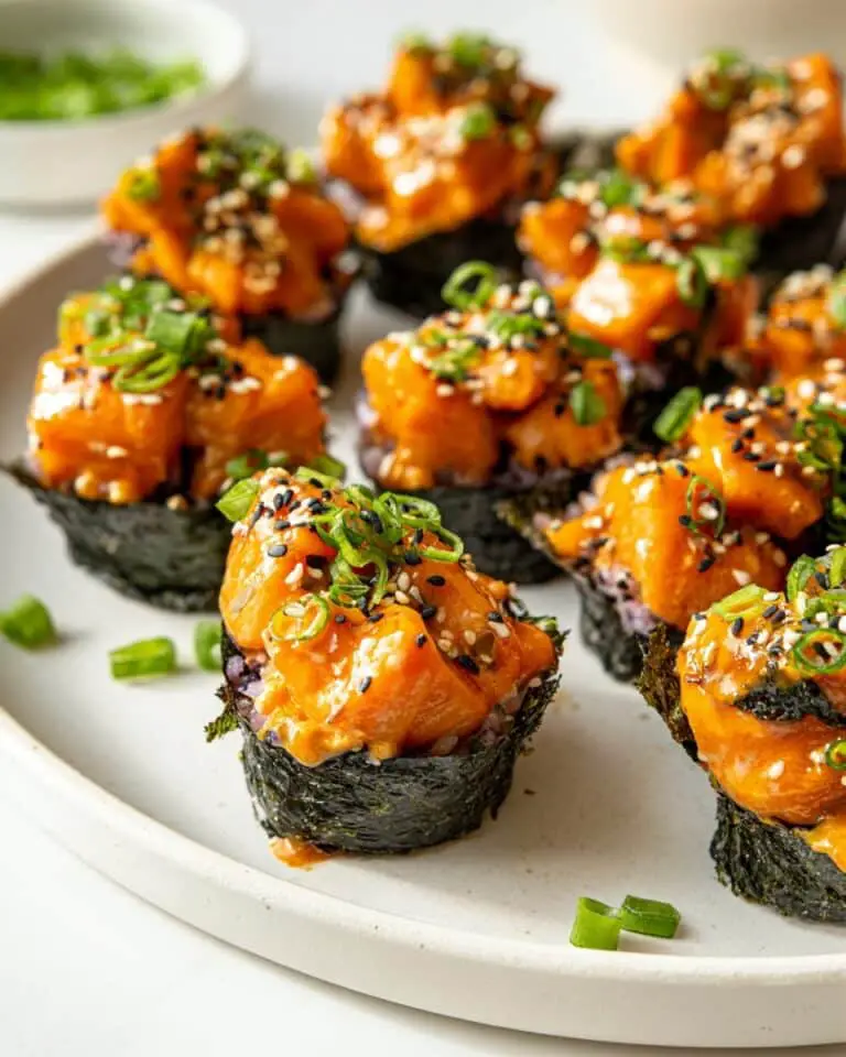 The Best Easy Baked Salmon Sushi Cups (Viral Recipe) Recipe