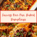 One Pan Baked Dumplings Recipe
