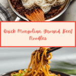 Mongolian Ground Beef Noodles Recipe