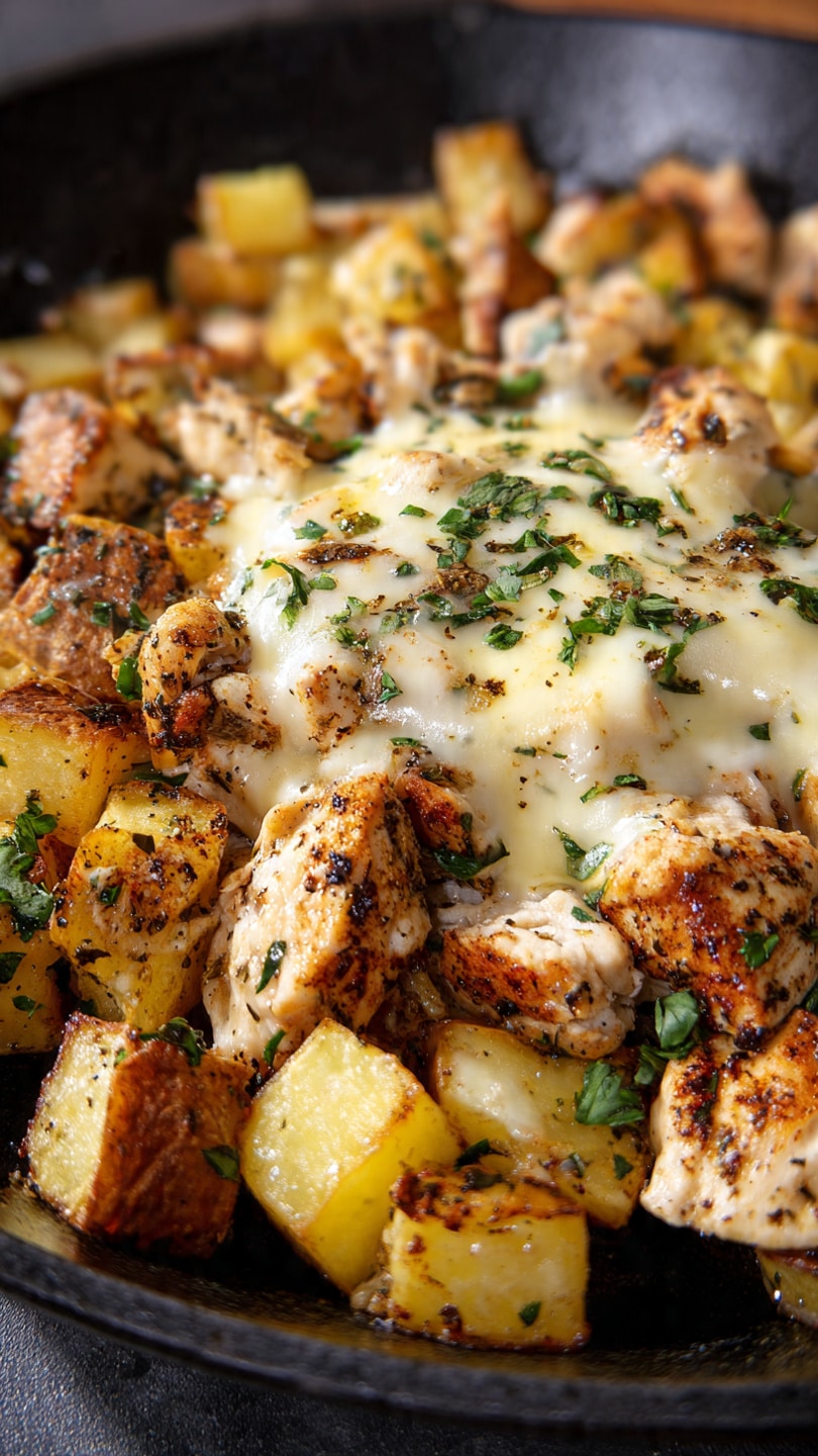 Garlic Parmesan Chicken and Potatoes (One-Pan Dinner) Recipe - Recipe Image