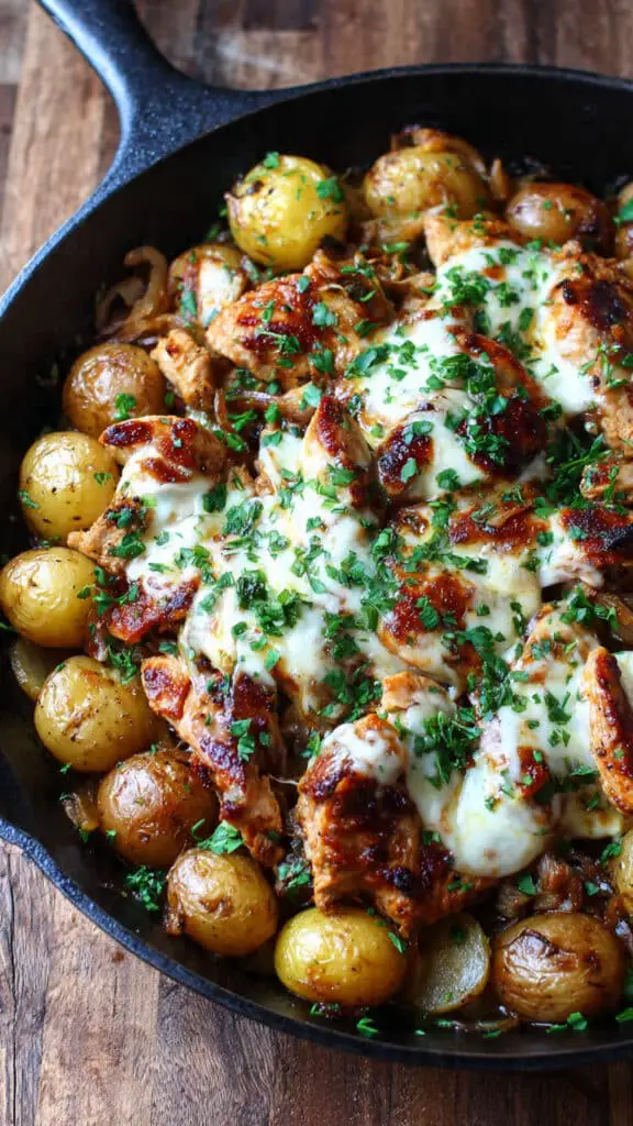 Garlic Parmesan Chicken and Potatoes (One-Pan Dinner) Recipe