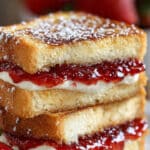 Fried Strawberry Cheesecake Sandwiches For Breakfast Recipe