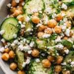 Cucumber Chickpea Feta Lemon Recipe