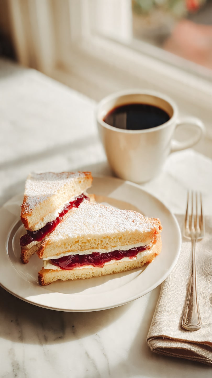 Fried Strawberry Cheesecake Sandwiches For Breakfast Recipe - Recipe Image