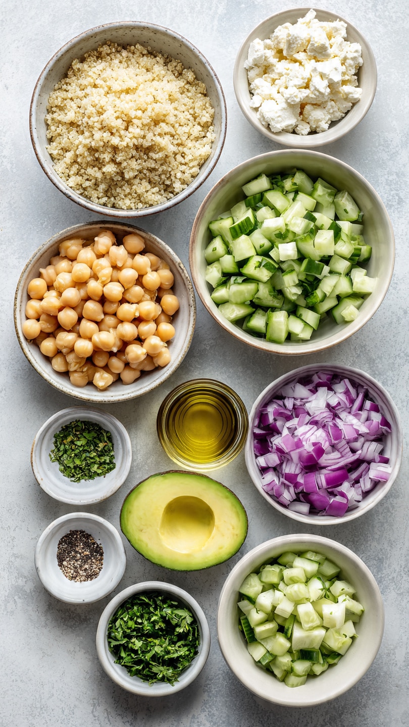 Cucumber Chickpea Feta Lemon Recipe - Recipe Image