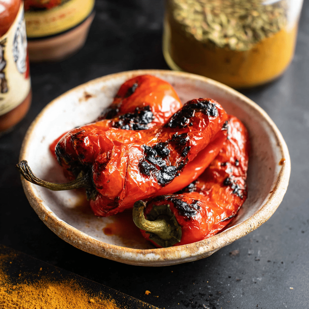 Calabrian Chili Roasted Red Pepper Pizza Recipe - Recipe Image