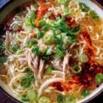 Aromatic Ginger Scallion Chicken Noodle Soup Recipe