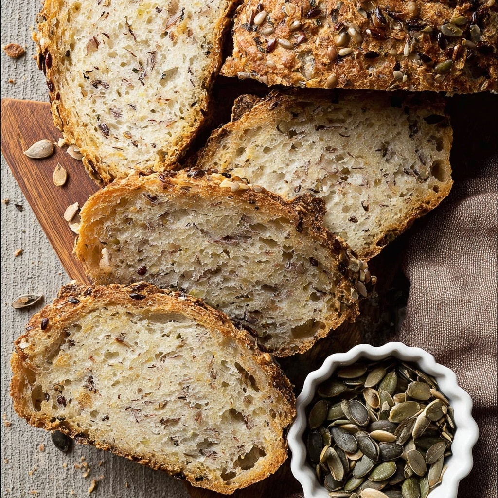 No Knead Seeded Oat Bread Recipe - Recipe Image