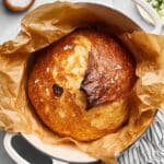 Roasted Garlic No Knead Bread Recipe