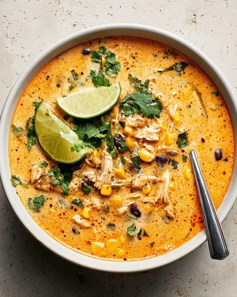 Chicken, Poblano, and Black Bean Soup Recipe