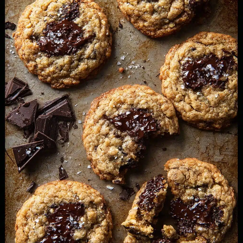 Salted Tahini Oatmeal Chocolate Chip Cookies Recipe - Recipe Image