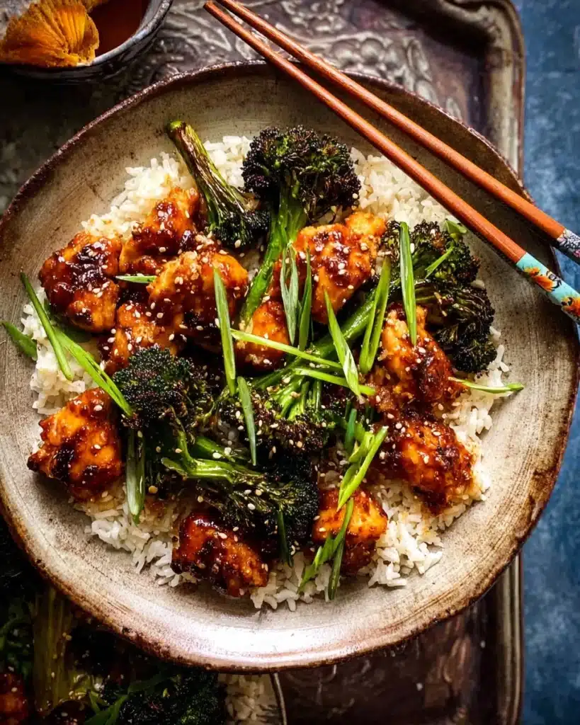 Sheet Pan Chili Orange Chicken and Broccoli Recipe