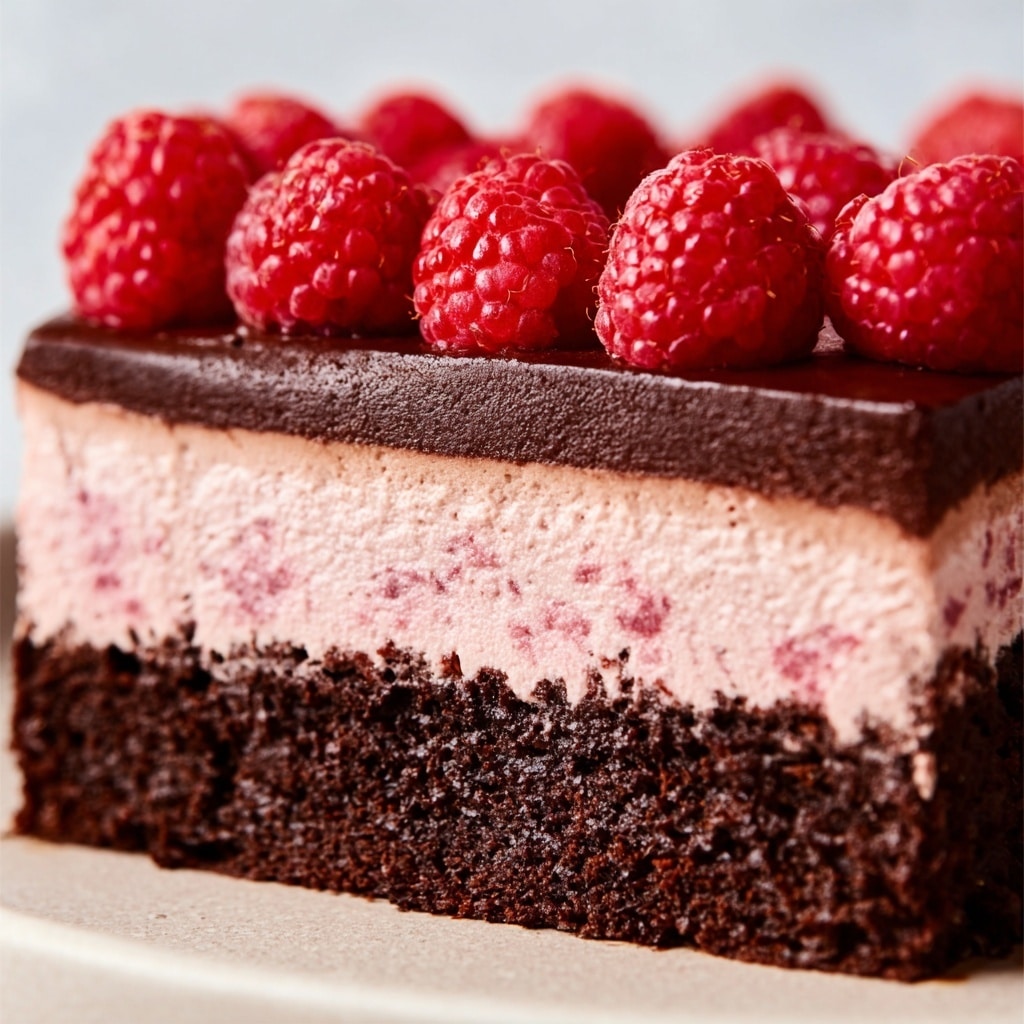 Dark Chocolate Raspberry Mousse Cake Recipe - Recipe Image