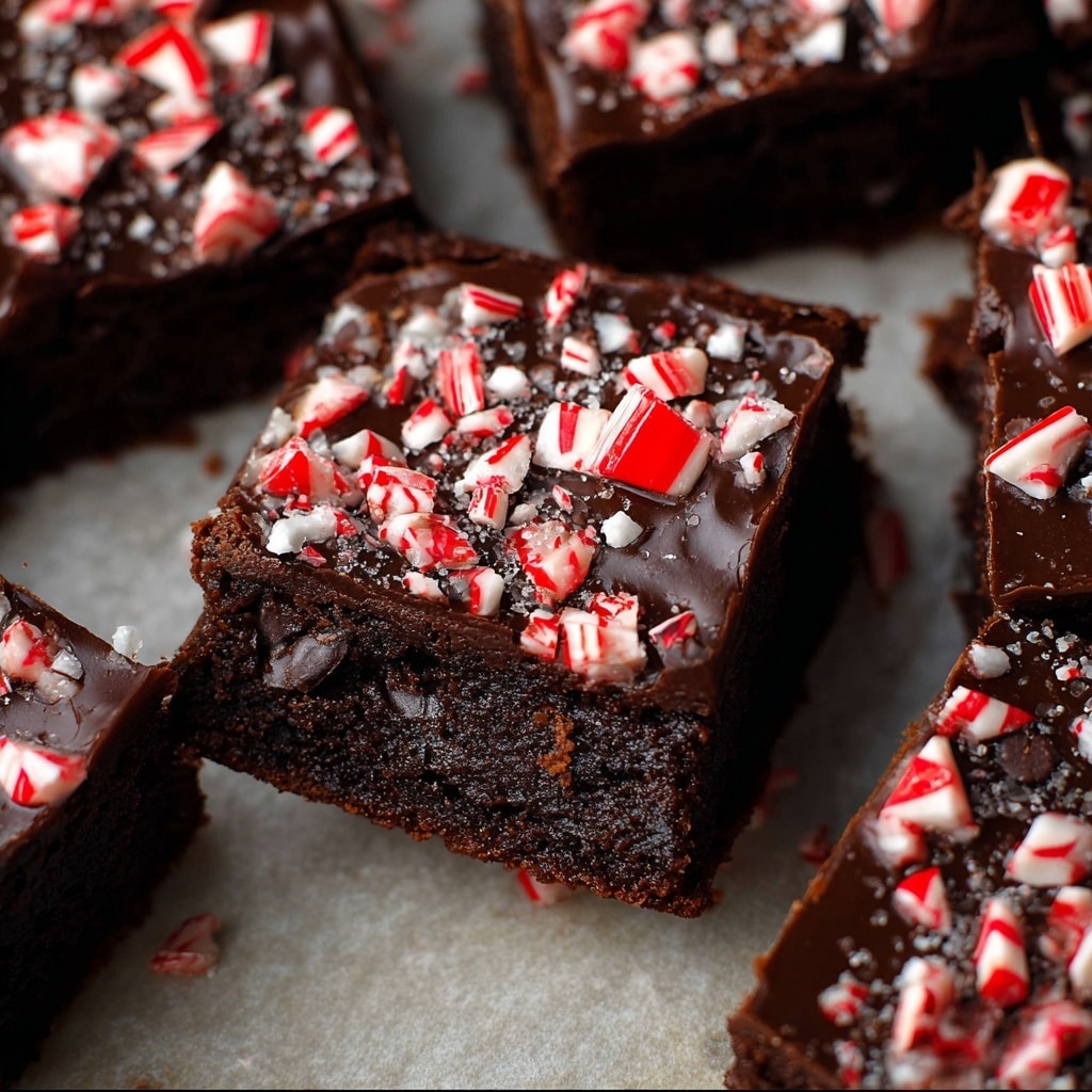 One Bowl Peppermint Brownies Recipe - Recipe Image