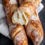 No Knead Bread-Baguette Recipe
