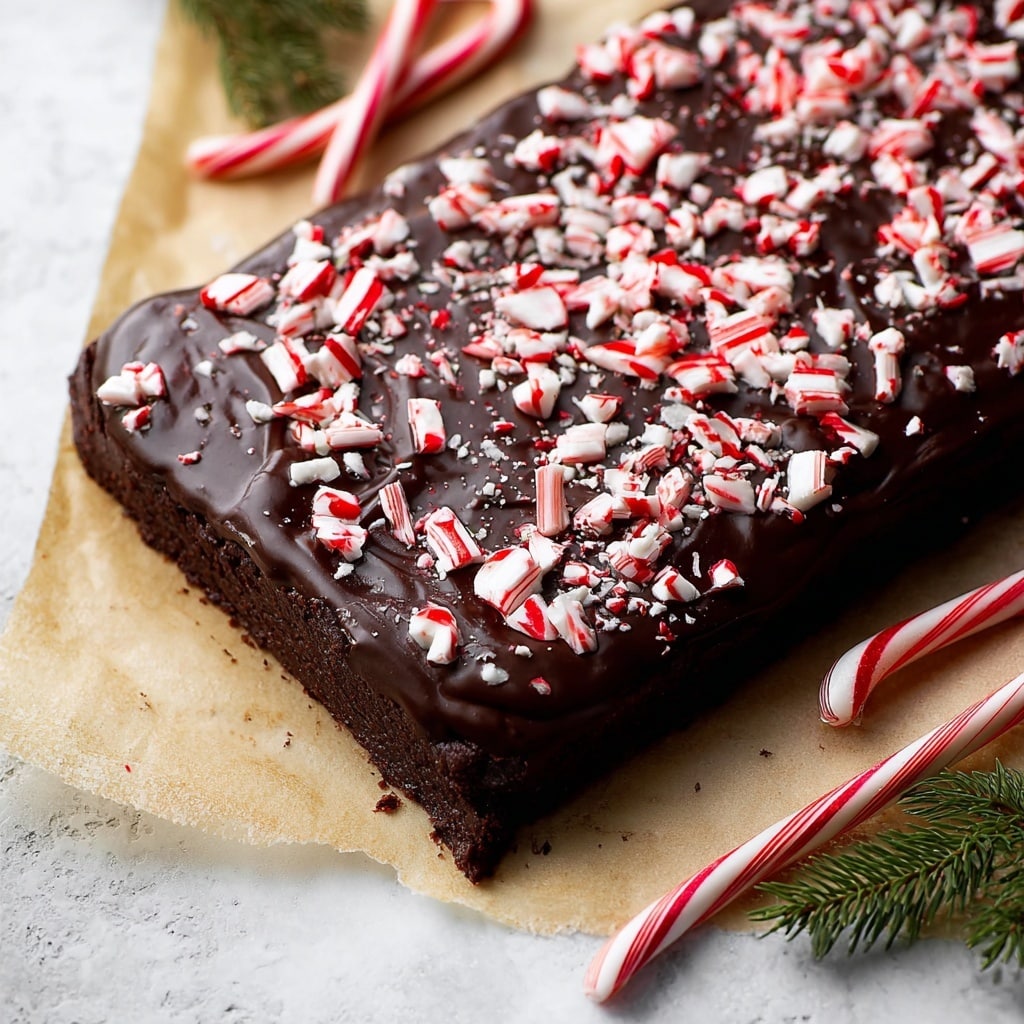 One Bowl Peppermint Brownies Recipe - Recipe Image