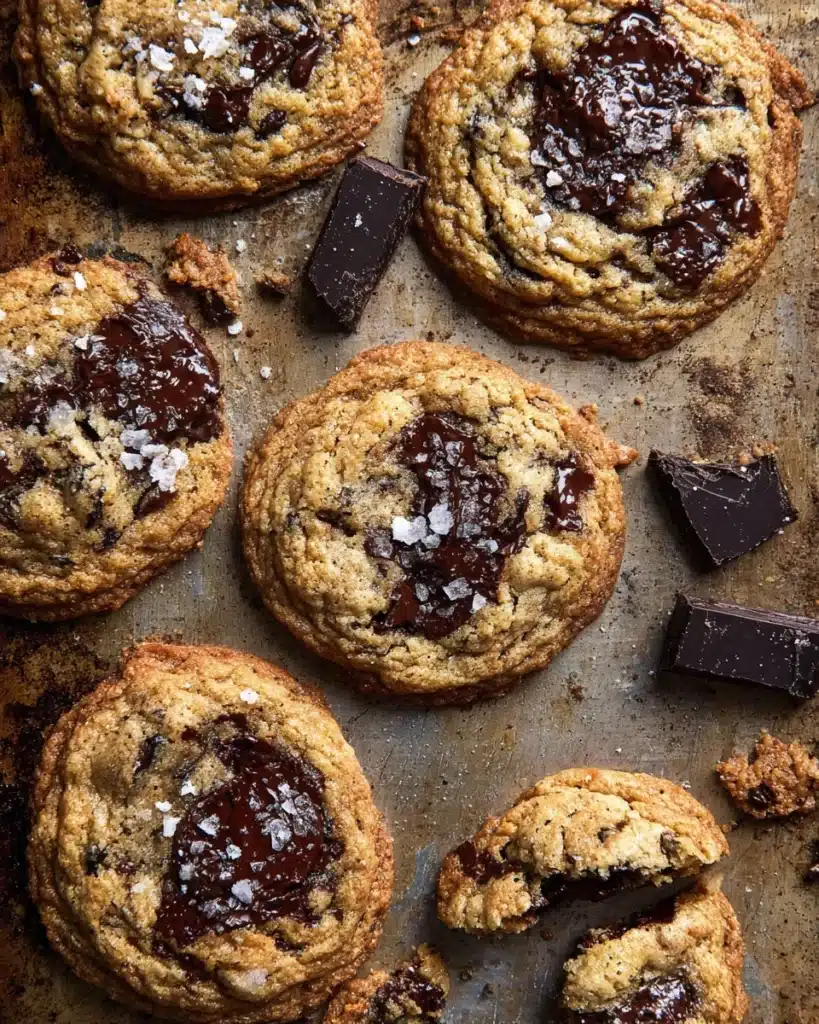 Salted Tahini Oatmeal Chocolate Chip Cookies Recipe
