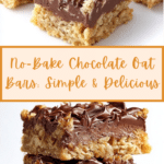 No Bake Chocolate Oatmeal Bars Recipe