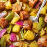 One-Pan Sausage, Pepper, Onion and Potato Bake Recipe