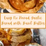 Roasted Garlic No Knead Bread Recipe