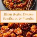 Sticky Garlic Chicken Noodles Recipe