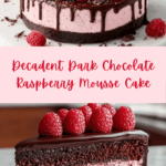 Dark Chocolate Raspberry Mousse Cake Recipe