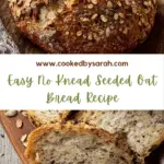 No Knead Seeded Oat Bread Recipe