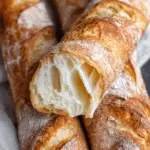 No Knead Bread-Baguette Recipe