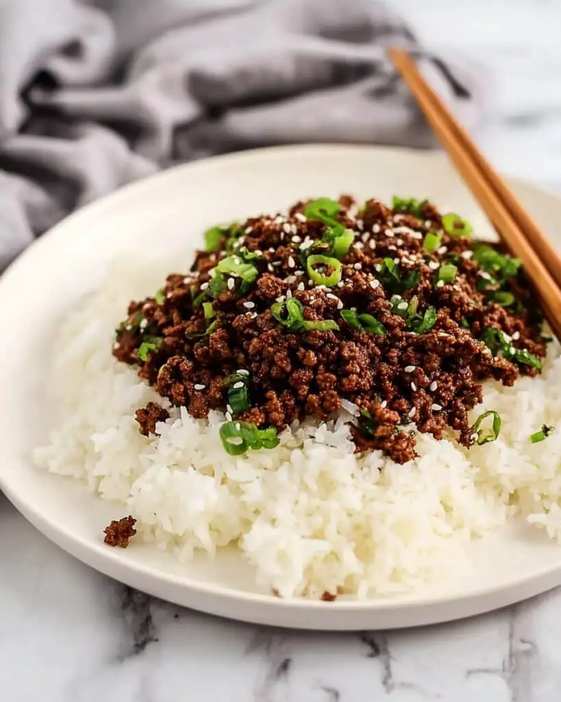 Korean Ground Beef Bowl Recipe