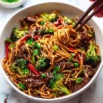 Sticky Beef Noodles Recipe