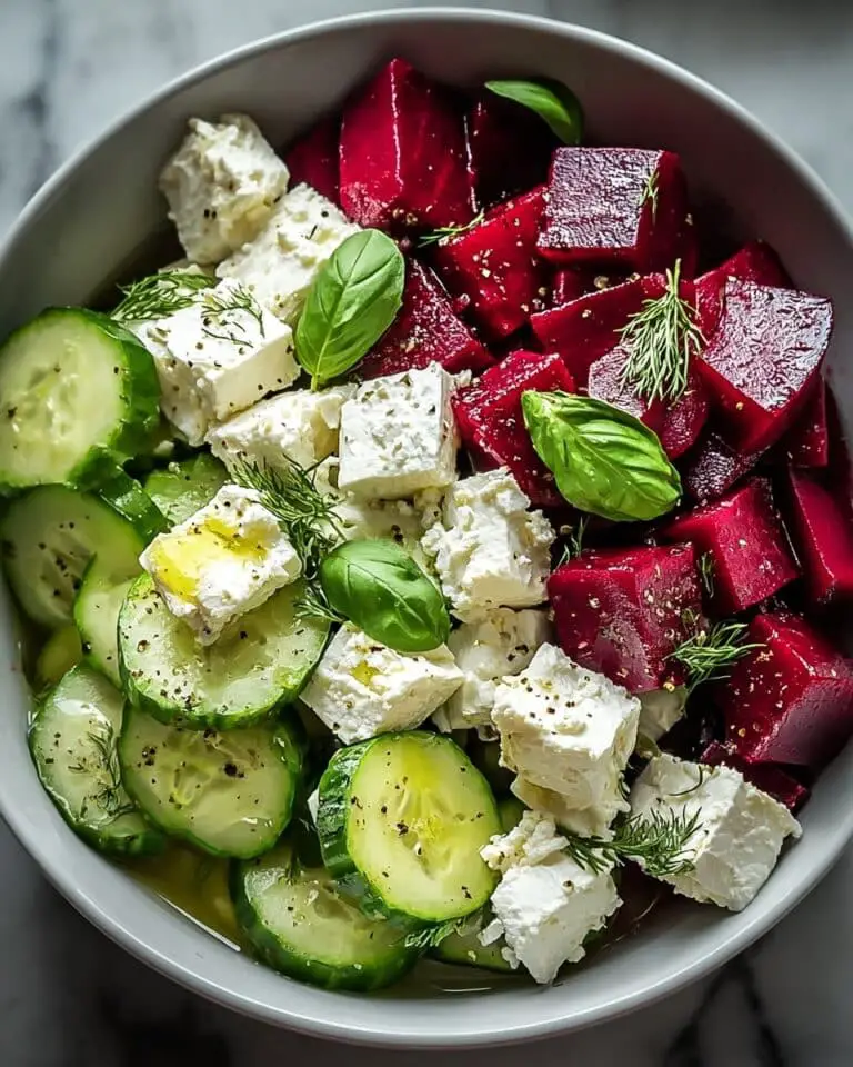 Vibrant Beet Salad with Feta and Cucumbers Recipe