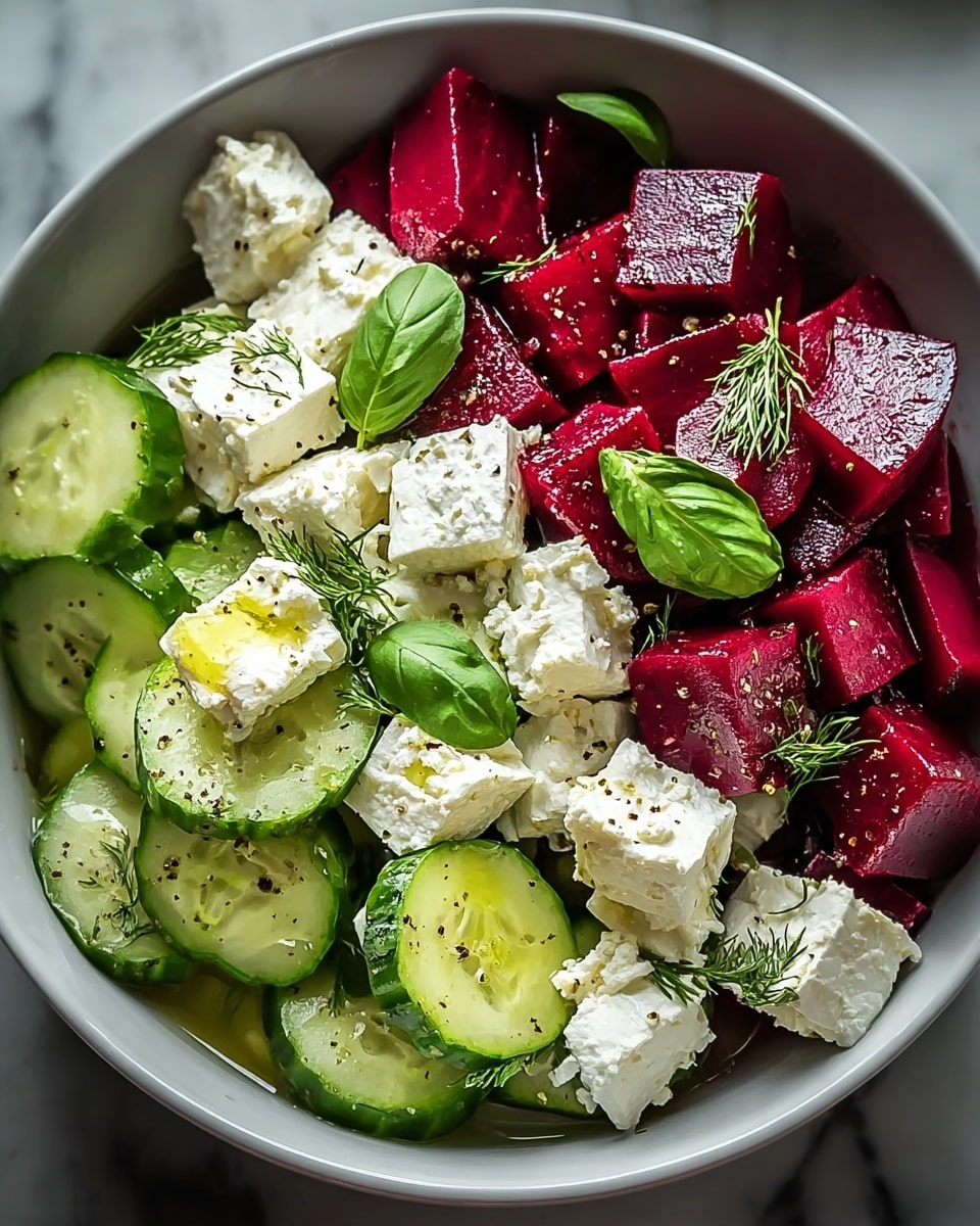 Vibrant Beet Salad with Feta and Cucumbers Recipe