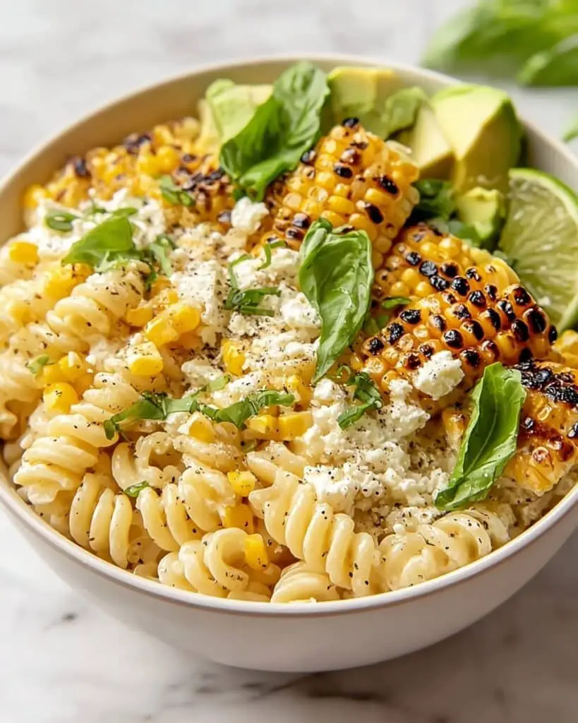 Creamy Street Corn Pasta Salad Recipe