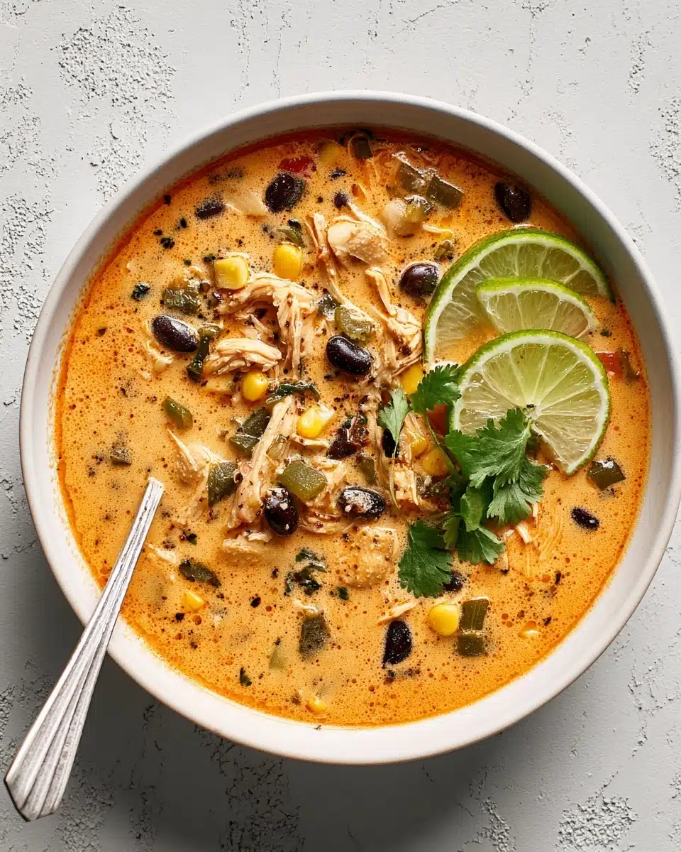 Easy Chicken, Poblano, and Black Bean Soup Recipe