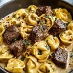 Cracked Garlic Steak Tortellini in Creamhouse Sauce Bliss Recipe