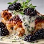 Blackberry Pepper Jack Chicken with Garlic Herb Cream Sauce Recipe