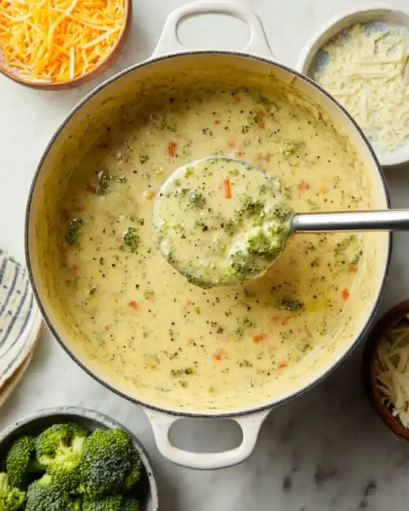 High Protein Broccoli Cheddar Soup Recipe