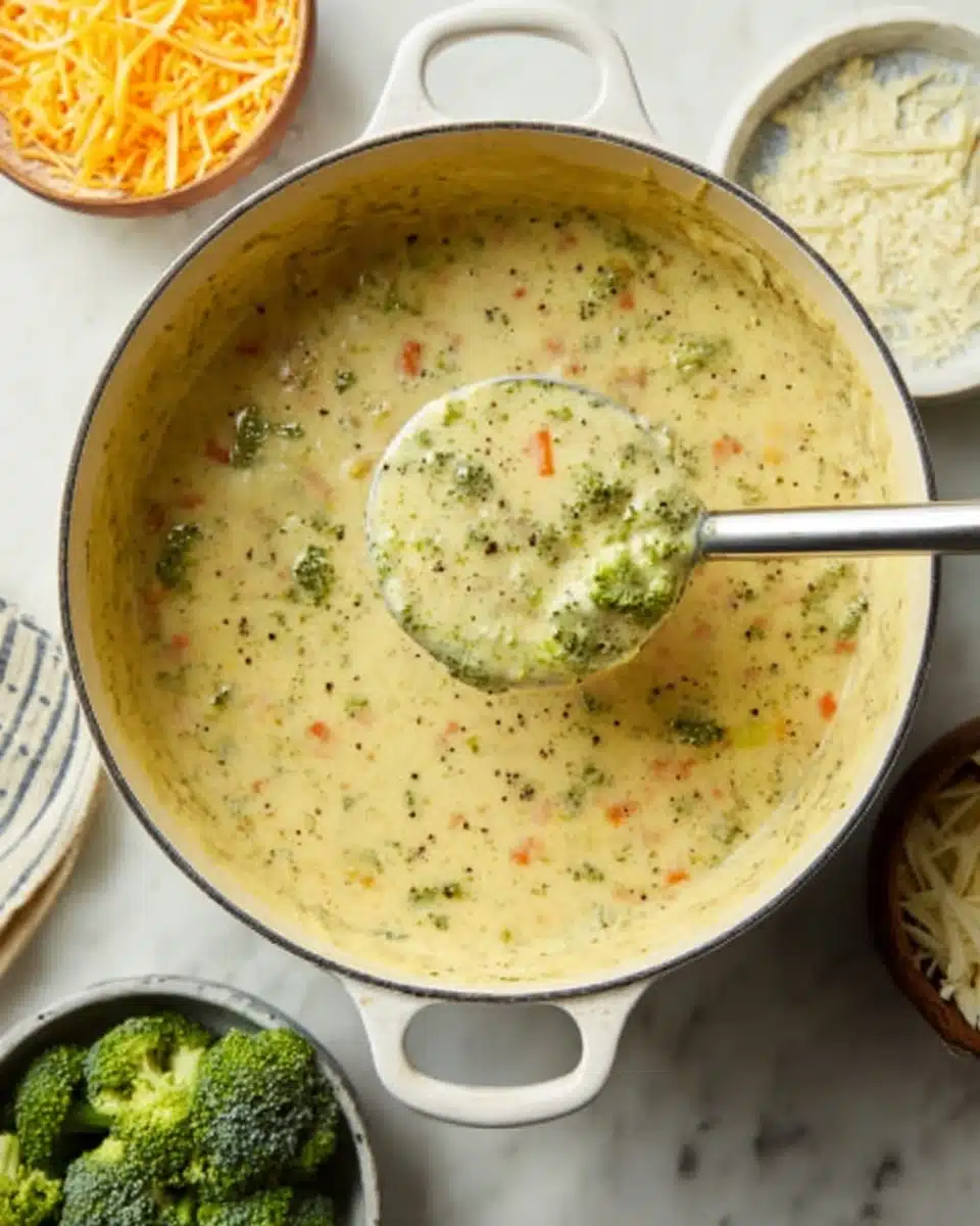 High Protein Broccoli Cheddar Soup Recipe