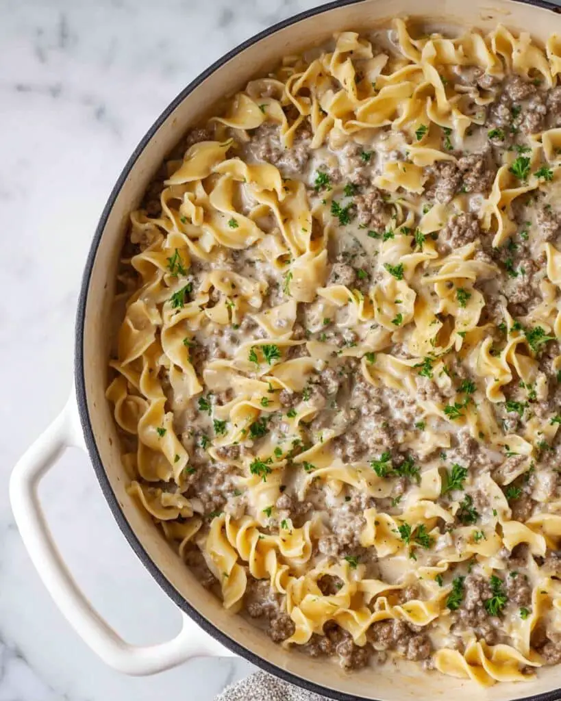 30-Minute Ground Beef Stroganoff Recipe