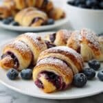 Blueberry Cream Cheese Puff Pastry Crescents Recipe