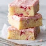 Strawberry Lemon Blondies Recipe
